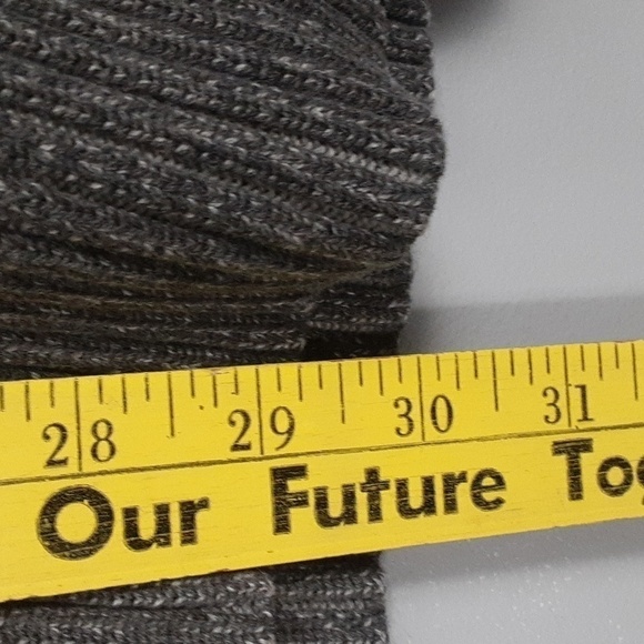 Calvin Klein Men's Gray Heavy Patchwork Zip Up Sweater - Picture 5 of 10